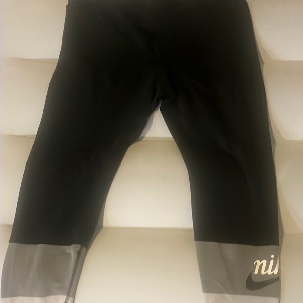 Nike Black and Gray Performance Leggings